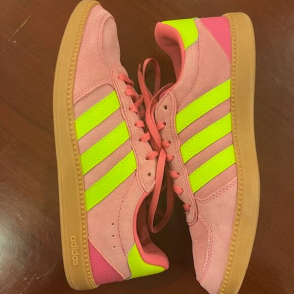 Adidas Women's Breaknet Sleek Sneaker Dark Pink Size 8 - Picture 4 of 8